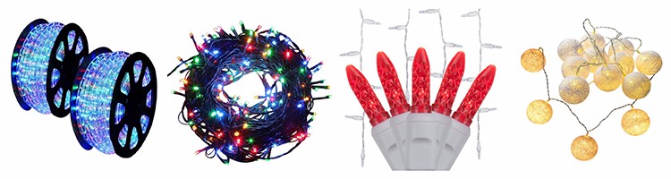 LED Christmas holiday name copper wire rubber string lights with bullet waterproof IP65 CE RoHS