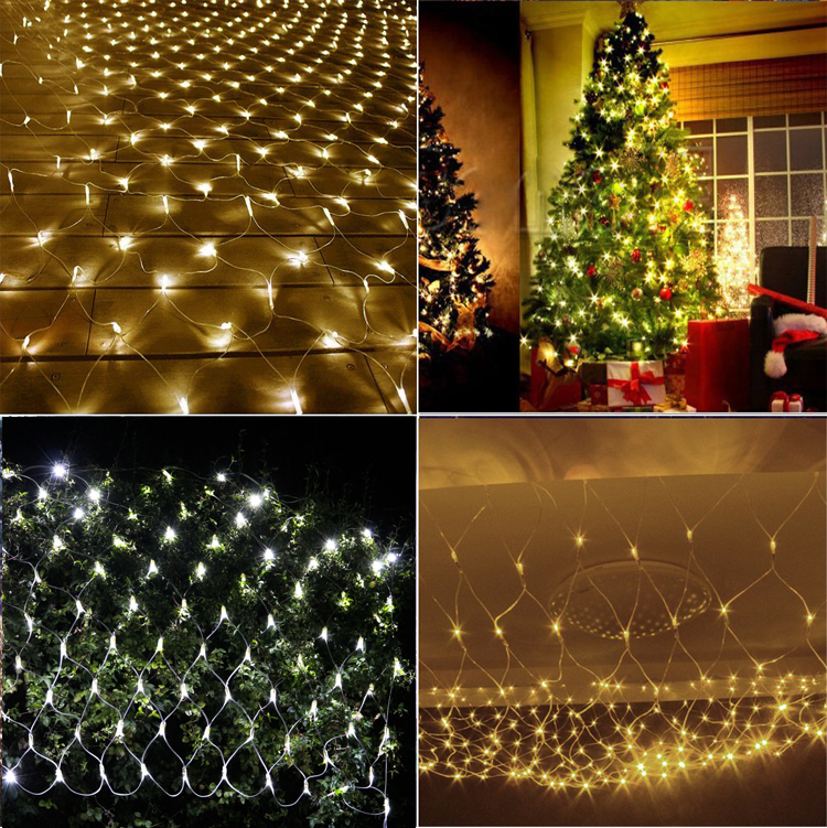 purple led christmas net lights