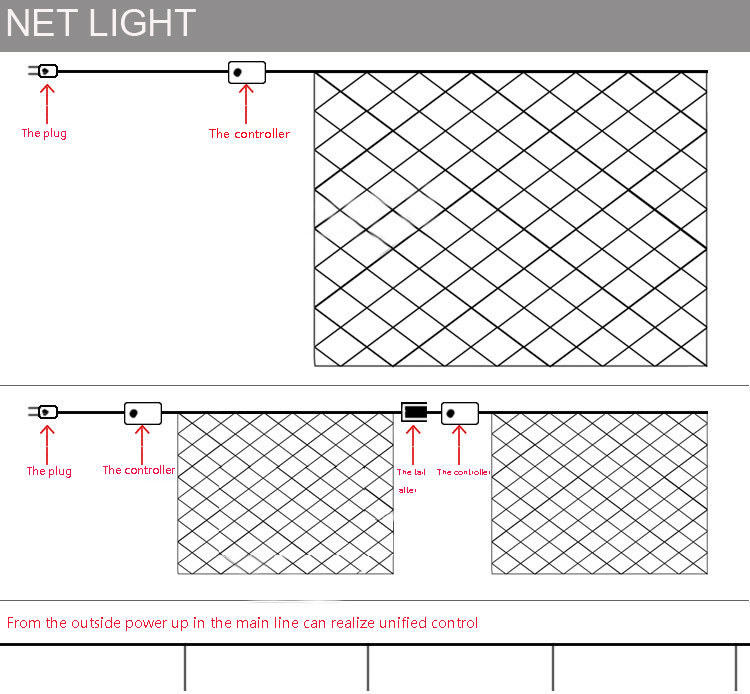 purple led christmas net lights