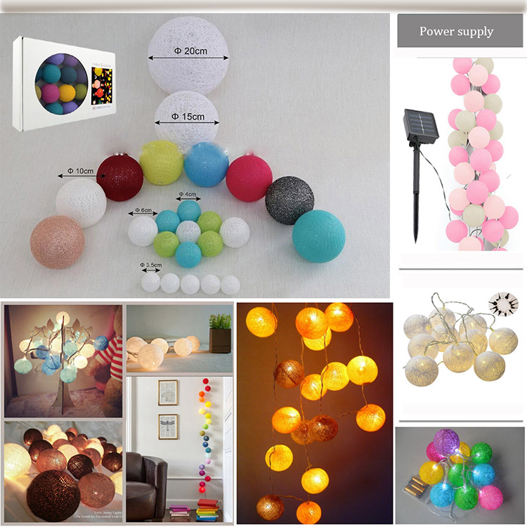 led cotton balls led string lights details